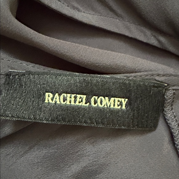 Rachel Comey Vallejo Dress in charcoal Silk Blend Embroidered Pockets Rare Color - Picture 3 of 14